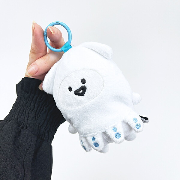 お文具といっしょ イカ ぬいぐる身ミニキーリング
