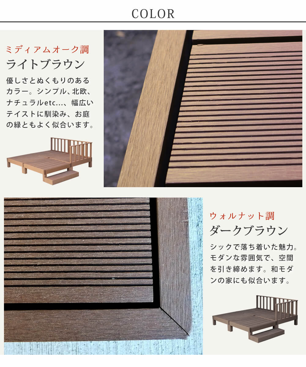 フェンス 人工木ウッドデッキ ecofeel エコフィール 4台 ステップ・フェンスセット PWDE-4P-SFSET 樹脂製 縁台 縁側 DIY キット テラス ウッドパネル 腐らない 屋外 新築 外構 ベランダ 本格的 おしゃれ 簡単組立 ガーデン
