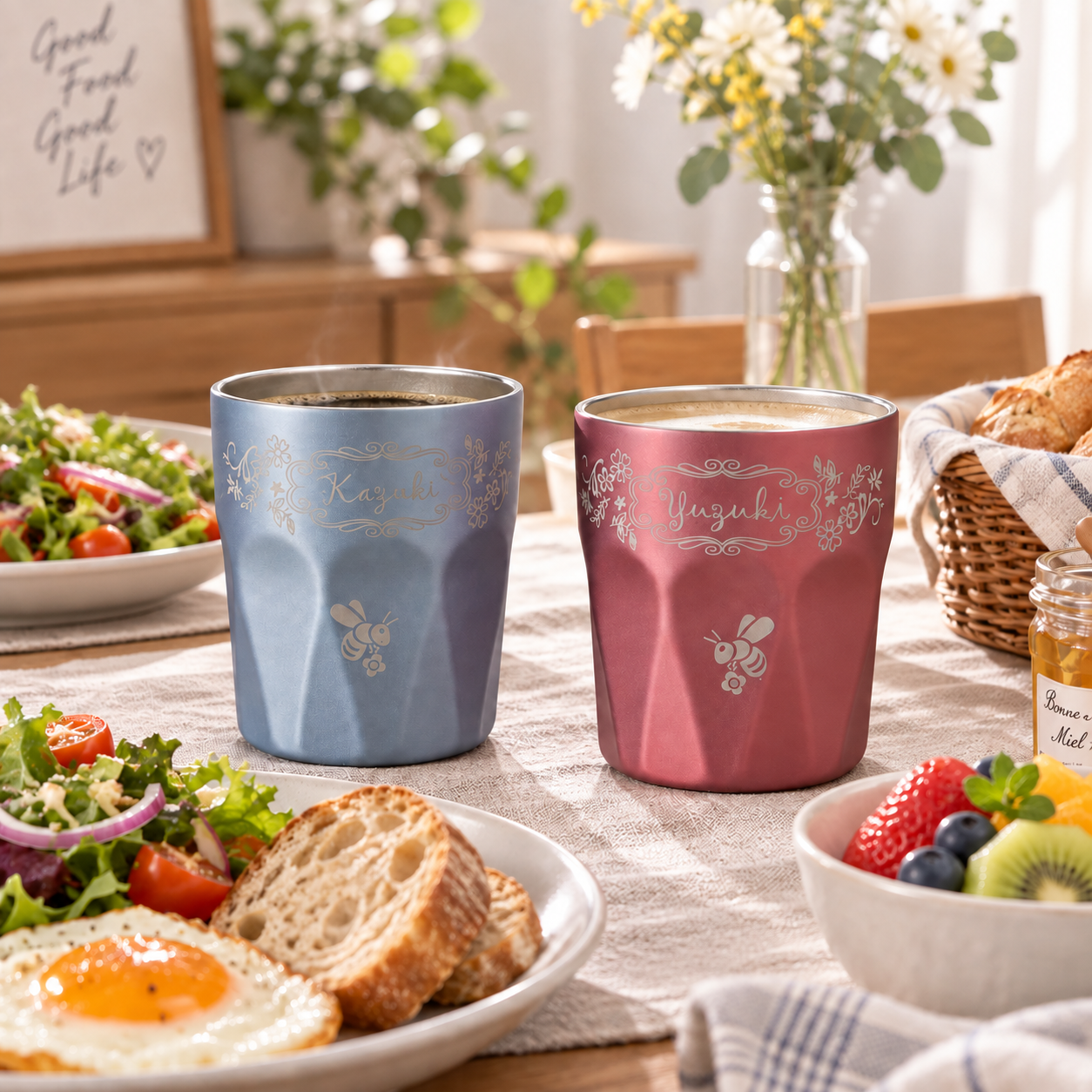 敬老の日 退職 名入れ ペアギフト SXX THERMOS サーモス 真空断熱ダイヤカットショートタンブラー 食洗機対応モデル 300ml ピンク ブルー 2点 ギフトBOX入り / プレゼント ギフト 両親 夫婦 結婚 金婚式 銀婚式 退職 記念 誕生日 長寿 祝い