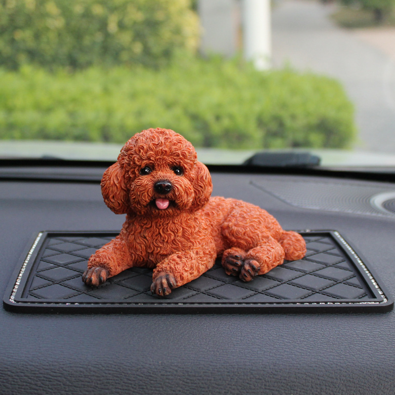 トイプードル 置物 4色 リアル かわいい テディベアカット ミニチュア オブジェ インテリア 雑貨 車内アクセサリー 卓上 飾り リビング 玄関 デスク 誕生日 プレゼント ギフト