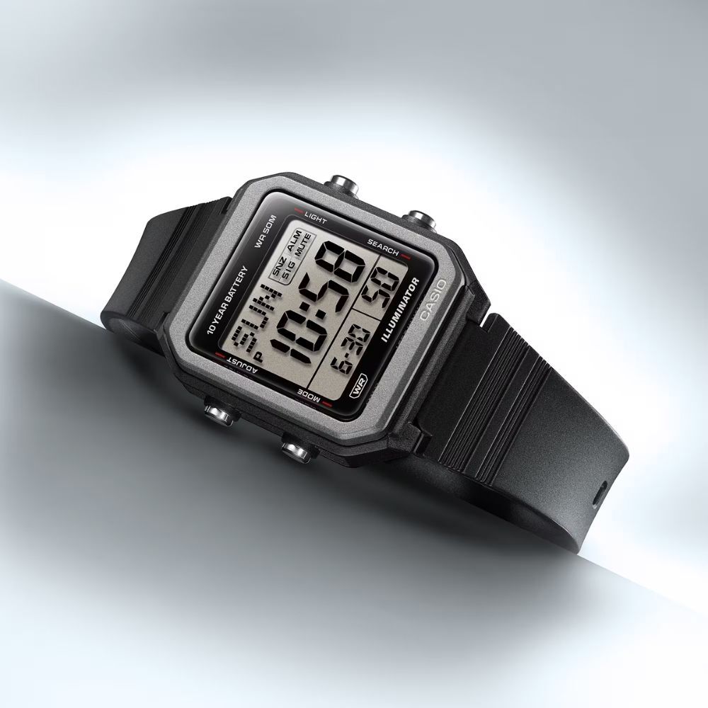 カシオ 腕時計 メンズ CASIO 海外モデル 10年電池 デジタル 大画面 ブラック 軽量 LEDライト付き スポーツ 学生 高校生 中学生 プレゼント 成人 卒業 入学