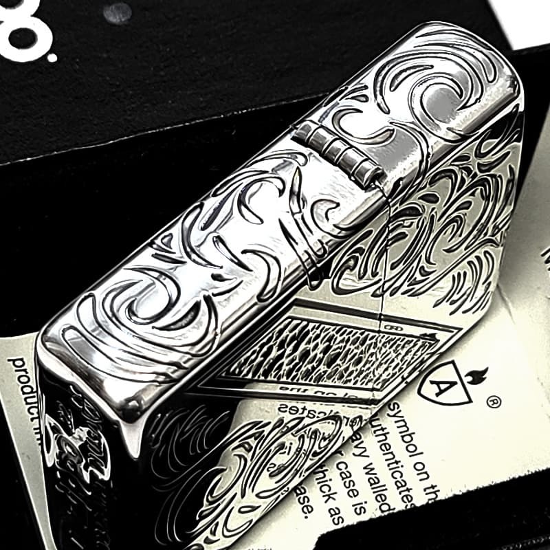 ZIPPO アーマー 限定 レアナンバー [No.111] ヴェネチアンライン 一点物 ジッポ ライター シリアルナンバー入り シルバー ハンマートーン 銀燻し かっこいい 重厚 おしゃれ メンズ ギフト プレゼント