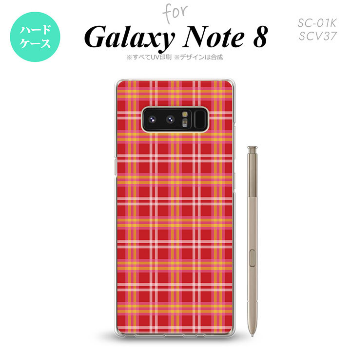 【SC01K】【スマホケース/スマホカバー】【ギャラクシー ノート8】SC01K スマホケース Galaxy Note8 SC-01K カバー ギャラクシー ノート8 チェックB 赤 nk-sc01k-432【メール便送料無料】