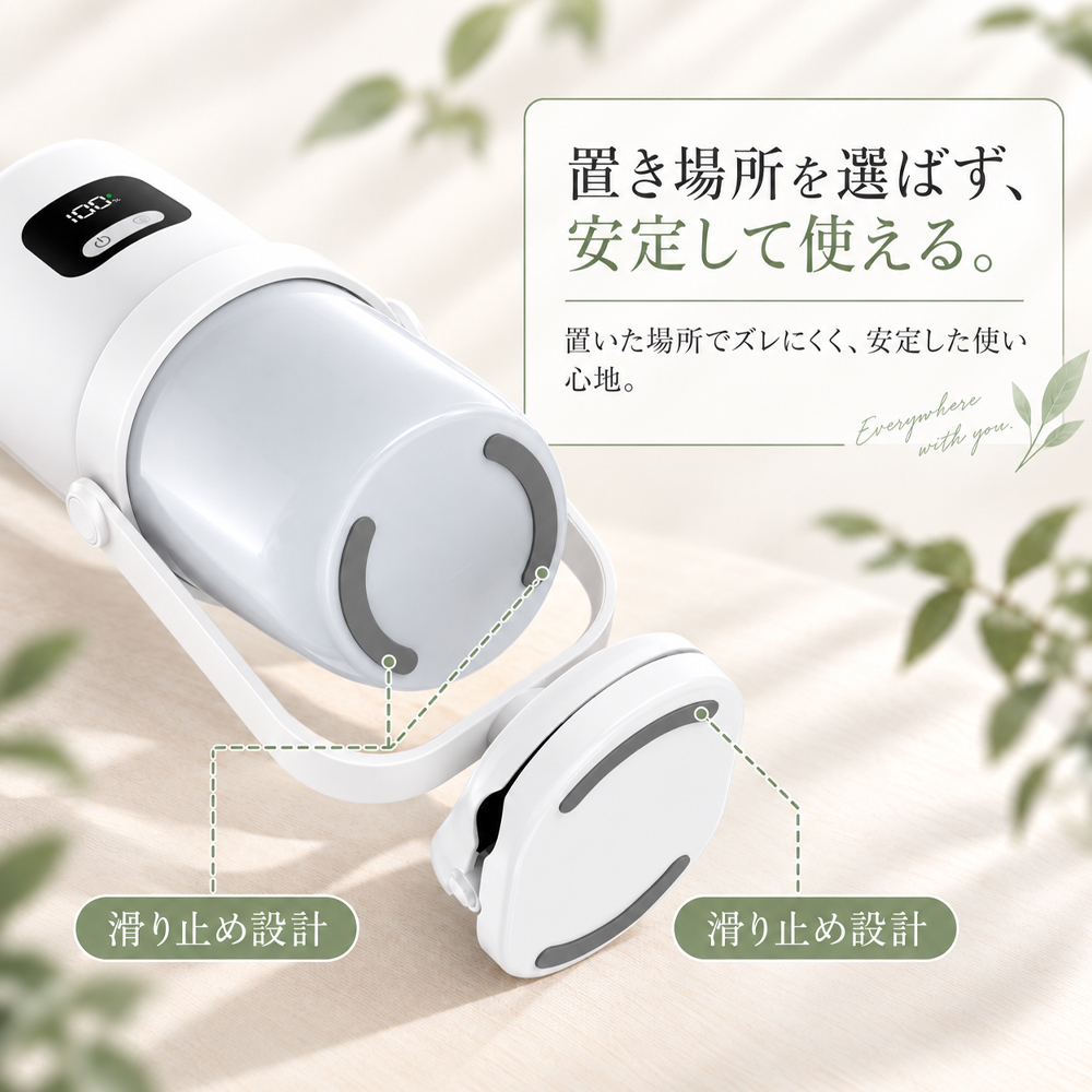 卓上加湿器 小型 クリップ付き 置き型 USB充電式 350mL 角度調整可能 超音波式 3段階噴霧 間欠運転 水漏れ防止 寝室 車内