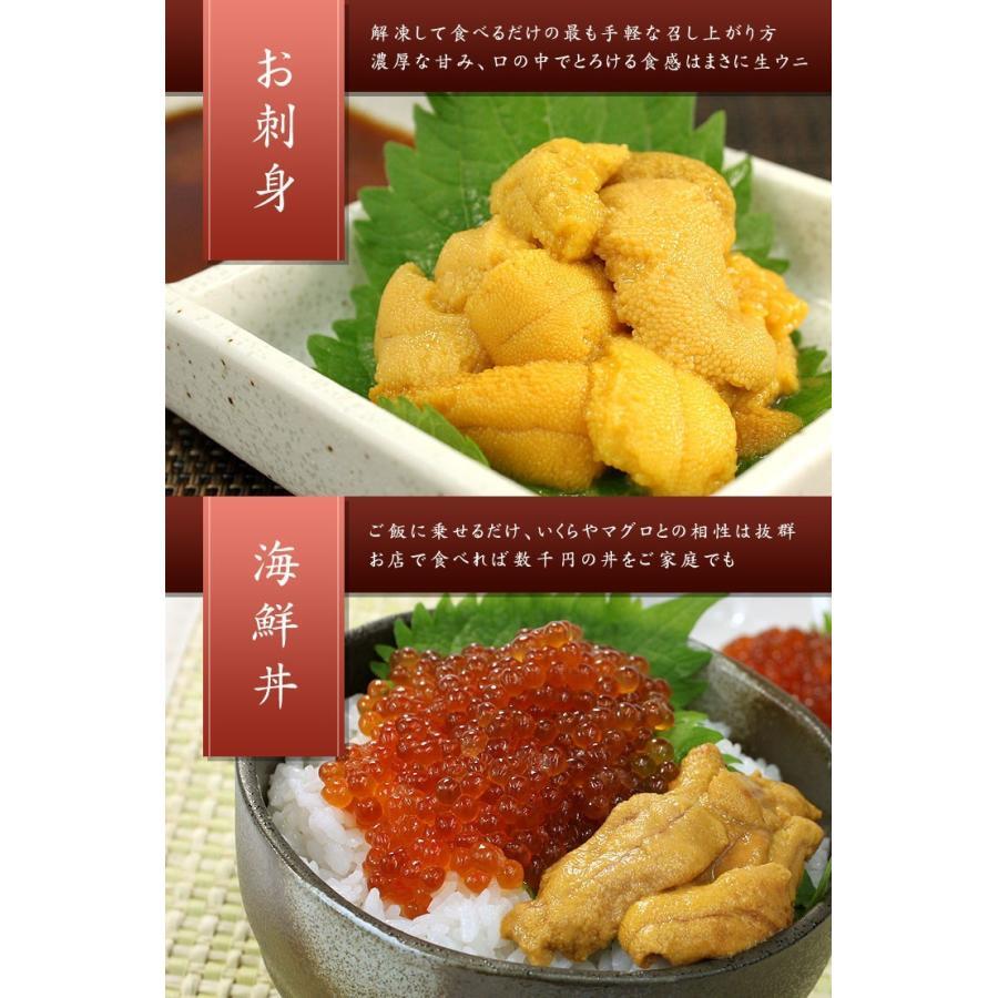 無添加 お刺身ウニ1kg(100g×10個) 送料無料 とろける食感がたまらない（刺身 海鮮丼 うに丼 手巻き寿司 おつまみ ギフト お歳暮 お年賀 贈り物 業務用 贈り物 プレゼント 御祝 内祝 ギフト）[[生ウニ100-10p]