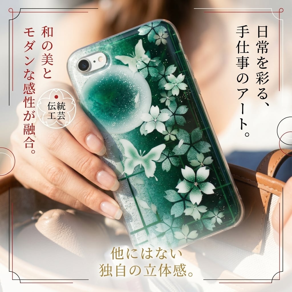 【全機種対応】スマホケース『雨』名入れ 送料無料 和柄 和風 桜 職人 伝統工芸 ハンドメイド ハードケース 手帳型 iPhone 17 Xperia AQUOS Android 各機種対応