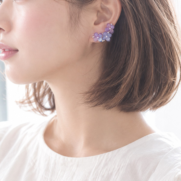 【片耳販売】 紫陽花イヤークリップ（クリップ式イヤリング）【日本製】    