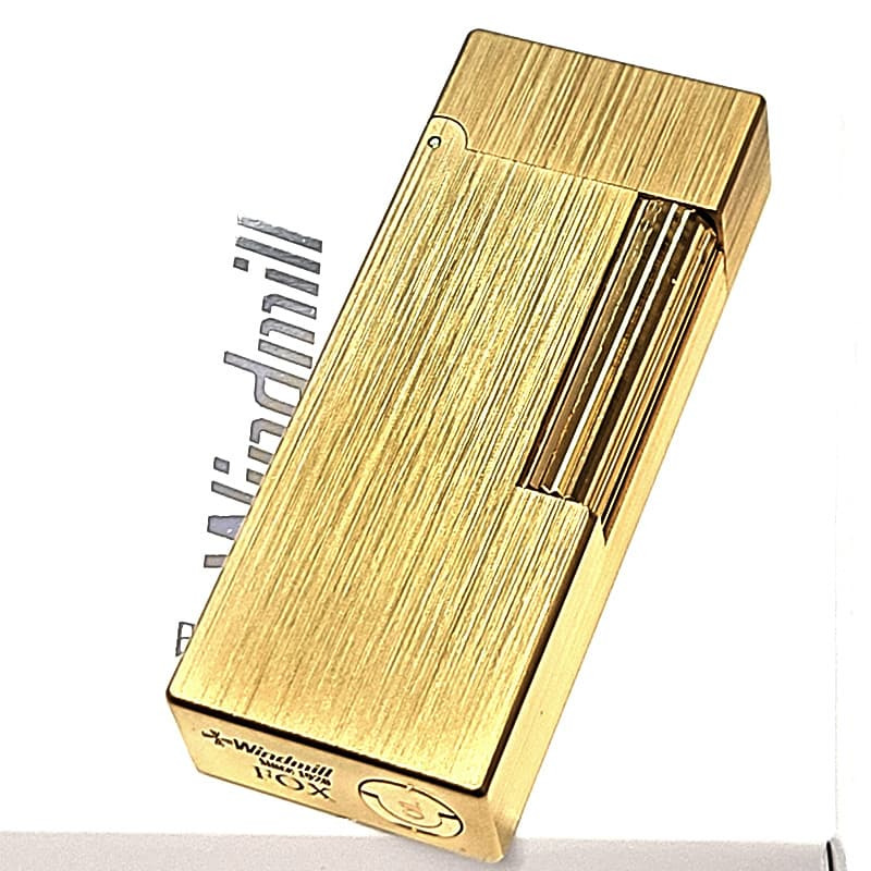オイルライター FOX ゴールド ヘアーライン 重厚 おしゃれ ウインドミル 縦型ローラー式 フリント 高級 かっこいい 黒 喫煙具 メンズ ギフト プレゼント