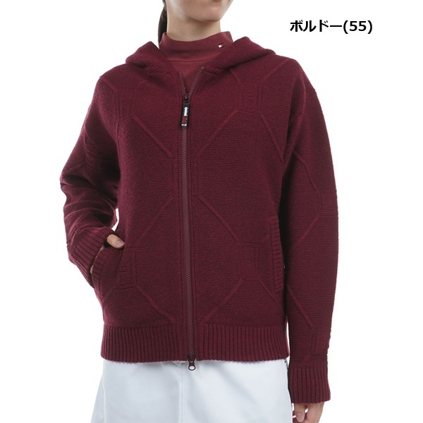 トミーヒルフィガー ゴルフ レディース スケルトンフラッグ 裏地付ZIPセーター TOMMY HILFIGER GOLF THLA481 秋冬モデル お誕生日祝い お祝い 記念品 30代 40代 50代 60代 母の日 お母さん 還暦祝い 敬老の日 彼女 人気プレゼント プレゼント