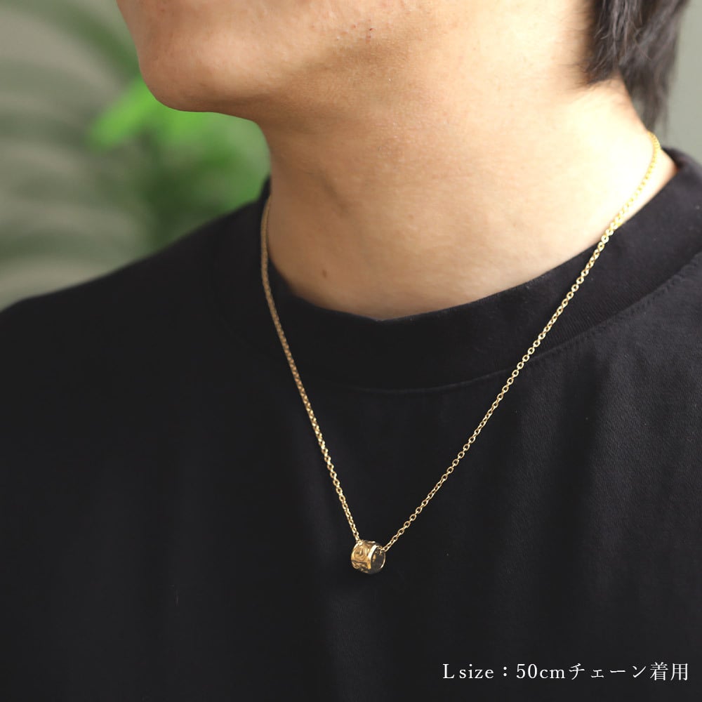 金属アレルギー対応 ペアペンダントトップ ハワイアンジュエリー 純チタン ゴールドカラー ペアペンダントトップ 誕生石 バレル Lサイズ チェーン別売り イオンプレーティング カップル プレゼント ハロウィン 【品番：TIP403L-RYP】