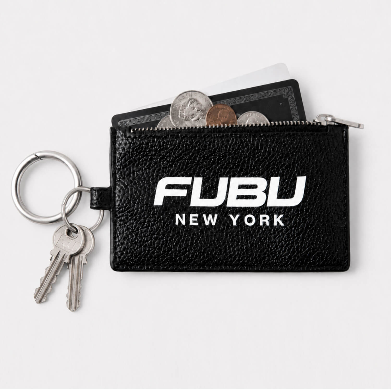 FUBU フブ キーチャーム メンズ レディース fam-62903 キーホルダー コインケース カードケース フラグメントケース 小銭入れ 財布 フェイクレザー ロゴ ストリート ヒップホップ ダンス カジュアル 小物 ギフト プレゼント 2026FW Karlas