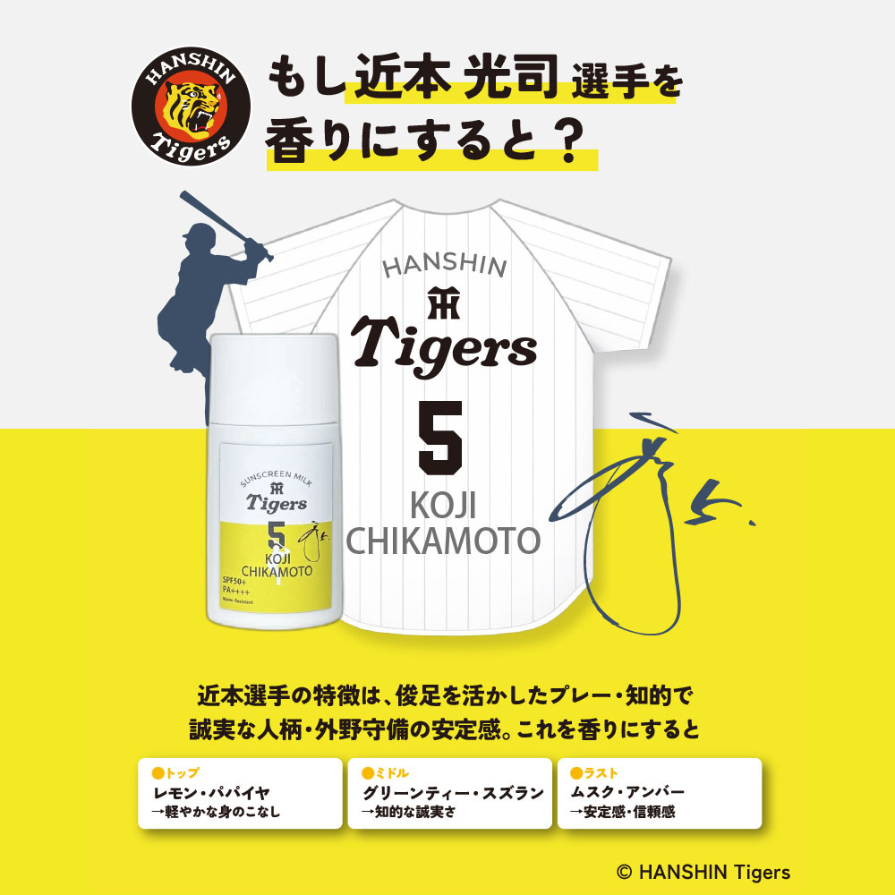 阪神タイガース サンスクリーンミルク ＃5 近本光司 選手