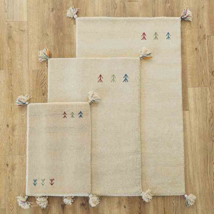 ラグ カーペット マット 玄関 玄関マット おしゃれ 40x60cm シンプルギャッベマット HOT対応 アヤカ 北欧 モダン シンプル デザイン かわいい かっこいい ギャッベ インド製 ホット 床暖 OK 送料無料 手織り 肌触り
