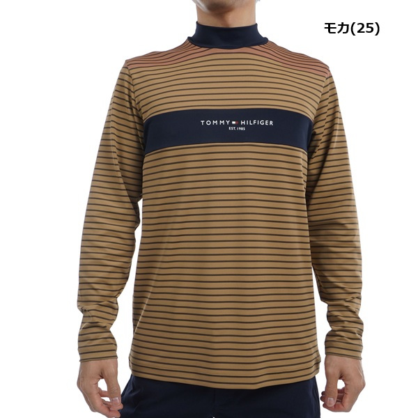 トミーヒルフィガー ゴルフ メンズ エッセンシャル 長袖モックネックシャツ TOMMY HILFIGER GOLF THMA454 秋冬モデル お誕生日祝い お祝い 記念品 お父さん 父の日 彼氏 男性 30代 40代 50代 60代  還暦祝い 敬老の日 人気プレゼント プレゼント