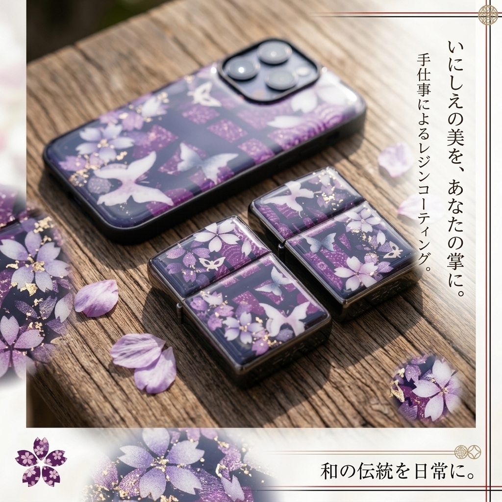 ペアzippoケース「蹴」ライター ジッポ 和柄 伝統 職人 手作り 送料無料 名入れ 桜 さくら 手作り ハンドメイド 記念日 誕生日 プレゼント ギフト