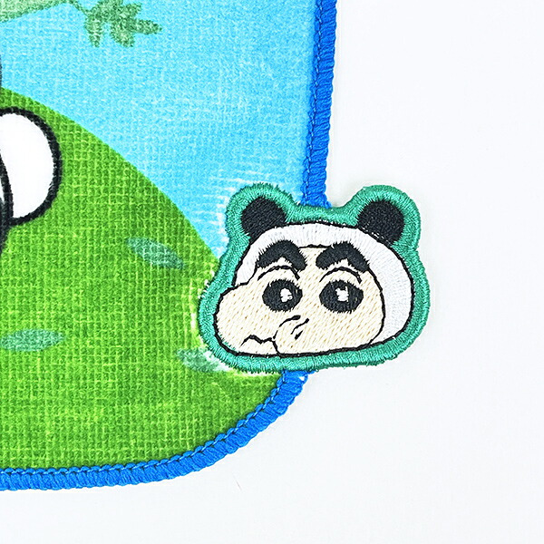 クレヨンしんちゃん パンダ 刺繍ハンドタオル