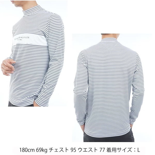 トミーヒルフィガー ゴルフ メンズ ベア天 長袖モックシャツ TOMMY HILFIGER THMA664 2026年秋冬モデル お誕生日祝い お祝い 記念品 お父さん 父の日 彼氏 男性 30代 40代 50代 60代  還暦祝い 敬老の日 人気プレゼント プレゼント