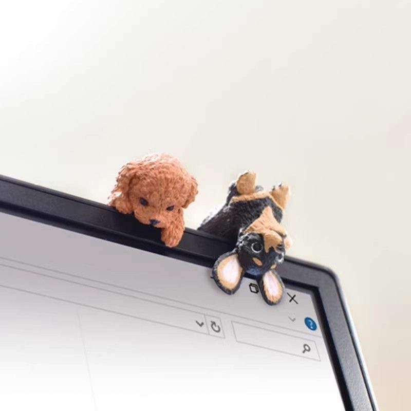 犬 置物 5個セット かわいい ミニチュア ドッグ オブジェ カートゥーン デスク 飾り 車内アクセサリー パソコン モニター 卓上 インテリア 雑貨 オフィス プレゼント