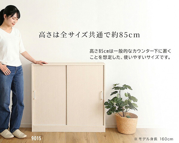 食器棚 キッチン収納 さわやかなカウンター下引き戸収納6015 FKSS-6015--WHW ホワイトウォッシュ 幅60cm・奥行15cm ホームテイスト カウンター下 引き戸 薄型 幅60cm 奥行15cm キッチン 収納 スリム 薄型収納 台所 新生活