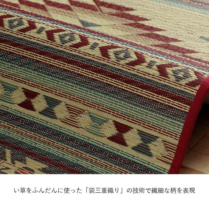 夏ラグ 夏用カーペット 玄関マット 室内 おしゃれ マット い草ラグ 日本製 抗菌防臭 滑り止め ウレタン 新生活 ラグマット 北欧調 約60×90cm
