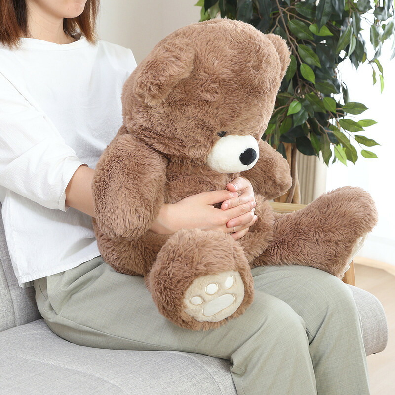 ぬいぐるみ くま 50cm ベージュ・ブラウン 2色展開 おもちゃ キッズ ギフト おしゃれ シンプル 新生活 家具 インテリア 不二貿易