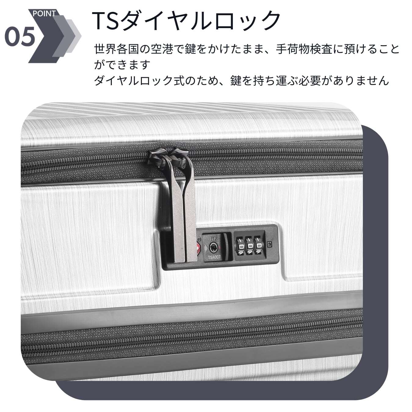大容量115L・縦長スーツケース｜拡張＆ストッパー付き／無料預け入れ　Lサイズ Grand+ グランプラス