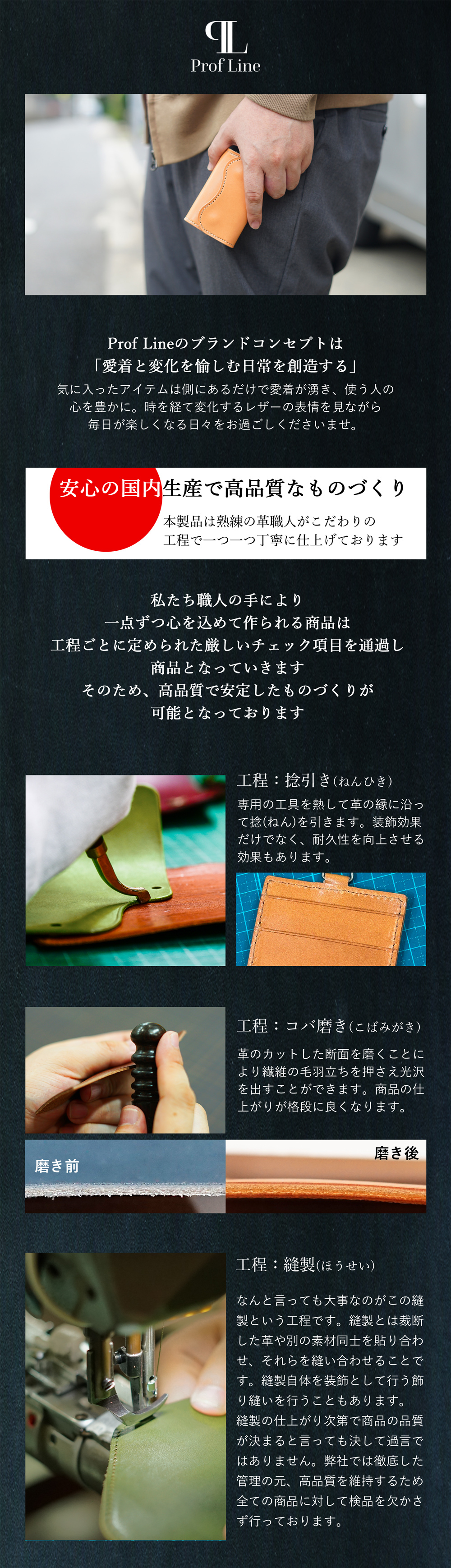 【化粧箱付き】 長財布 1万円札サイズ 本革 レザー ProfLine PEWallet ファスナーレス 細型 財布 本革 小銭入れ付き メンズ レディース 細い 本革財布 日本製 新生活 ギフト 本革製小物 牛革 大人 父親 男性 コンパクト プレゼント 贈り物 就職祝い 内祝い 結婚祝い お礼 誕生日 敬老の日