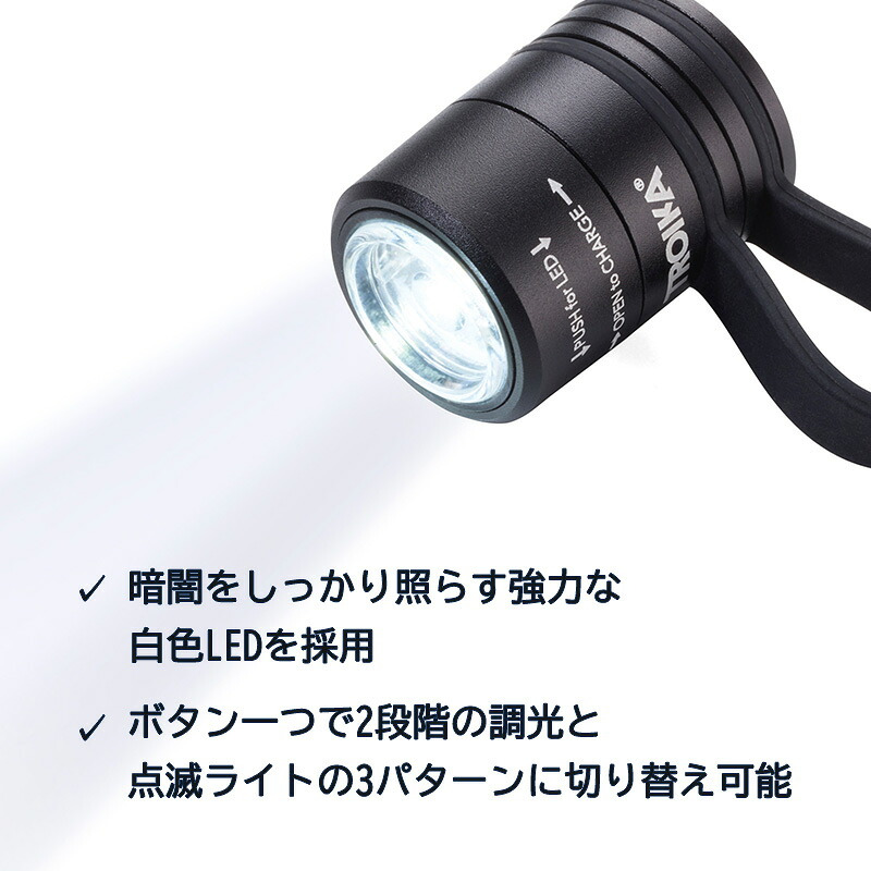 TROIKA トロイカ 懐中電灯 ライト スポーツライト トーチ 点滅ライト 充電式 エコラン ブラック ブルー レッド チタン 高級 高品質 ギフト プレゼント 鍵 メンズ レディース マットシルバー 記念 誕生日