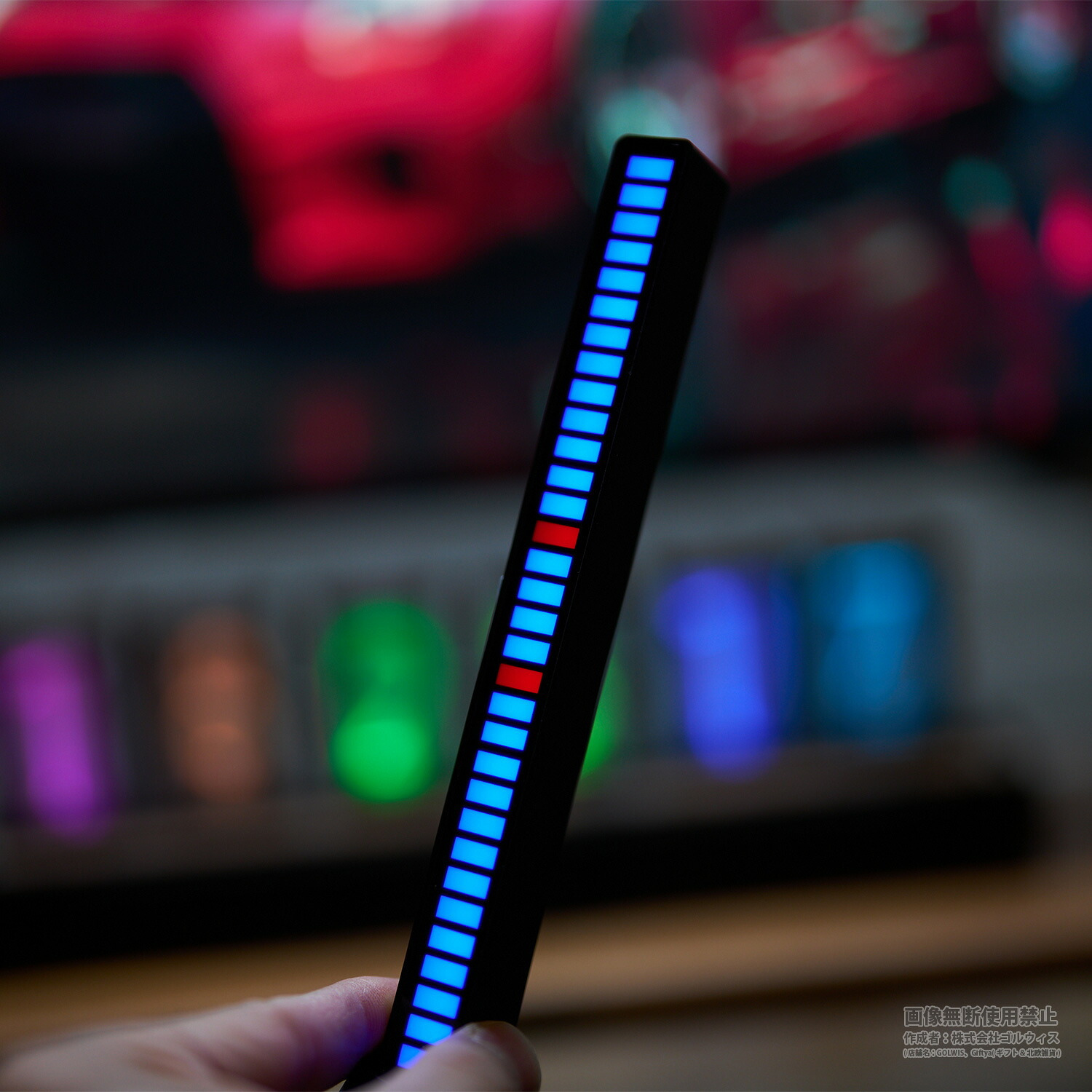 2in1 LEDライト サウンドバー 音に反応 RGB 音楽連動 アプリ対応 スマホ操作 調光 調色 車載 ゲーミングライト インテリアライト 貼りつけ スタンド 誕生日 プレゼント ギフト 贈り物