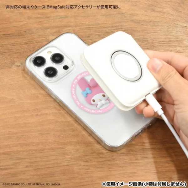 サンリオ MagSafe対応 メタルステッカー マイメロディ キャラクター グッズ スマホアクセサリー 磁石 貼り付け 強化 互換性向上 マグネット ワイヤレス充電 マグセーフ サンリオ正規ライセンス品
