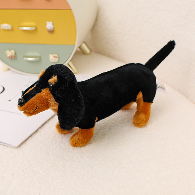 25CM ダックスフント いぬ 犬 ぬいぐるみ リアル 動物 アニマル ふわふわ かわいい 置物 インテリア 子供 おもちゃ ごっこ遊び 誕生日 プレゼント ギフト 癒し