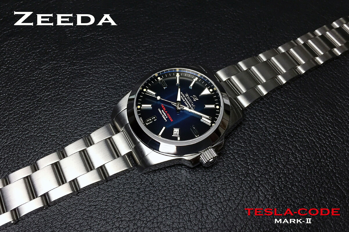 ジーダ ZEEDA テスラコード マーク2 TESLA-CODE MARK-II BUTTERFLY BLUE 腕時計 メンズ 自動巻き ZD-TC2-BLU
