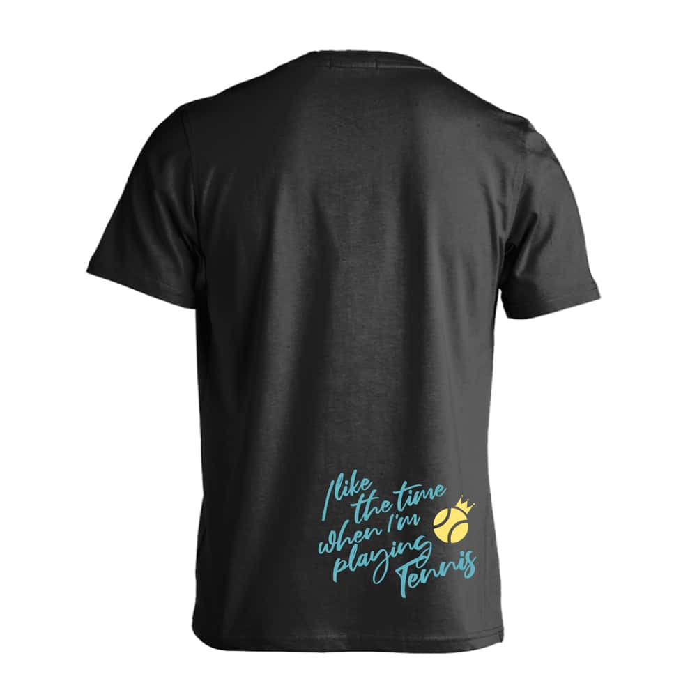 テニス Tシャツ 半袖 メンズ ウェア レディース 練習着 ジュニア ドライ おもしろ tシャツ 速乾 名入れ スポーツ 女子 男子 チーム おしゃれ 文字入れ 「テニスをしている時間が好き」 アートワークスコウベ 【送料無料】