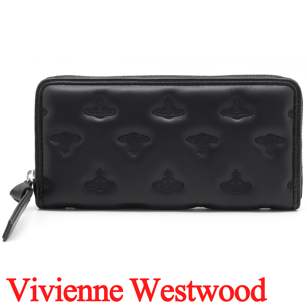 ヴィヴィアンウエストウッド 長財布 レディース メンズ 男女兼用 ラウンドファスナー長財布 Vivienne Westwood ヴィヴィアン マルチオーブ型押し ブラック VW4289 (5106005QW-S002K-N201) 【2026年秋冬モデル】 【ラッピング無料 誕生日 お祝い プレゼント ギフト 贈り物】