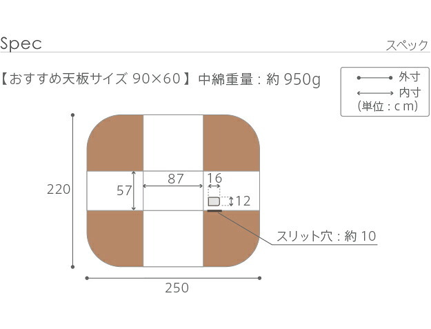 こたつ布団 長方形 省スペース 省スペースお手入れラクラクダイニングこたつ用掛布団-ブランチ 90×60cmこたつ用(250×220cm) 保温 掛け布団 かけふとん コタツ 炬燵 こたつぶとん ハイタイプ ダイニングテーブル しじら織り ボア生地 冬用 新生活