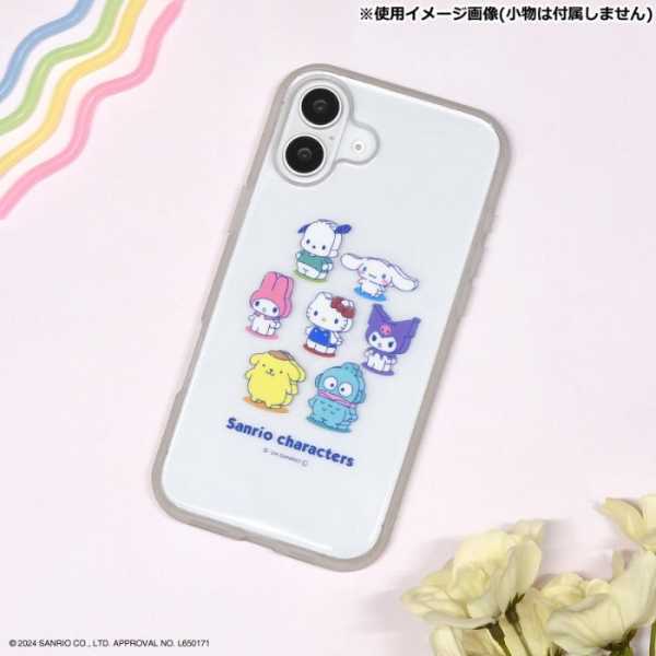 iPhone16 Plus ケース サンリオ IIIIfit Clear ミックス 耐衝撃 スマホケース ハイブリッド カバー かわいい キャラクター グッズ 衝撃吸収 ストラップホール付き アイフォン16プラス サンリオ正規ライセンス品
