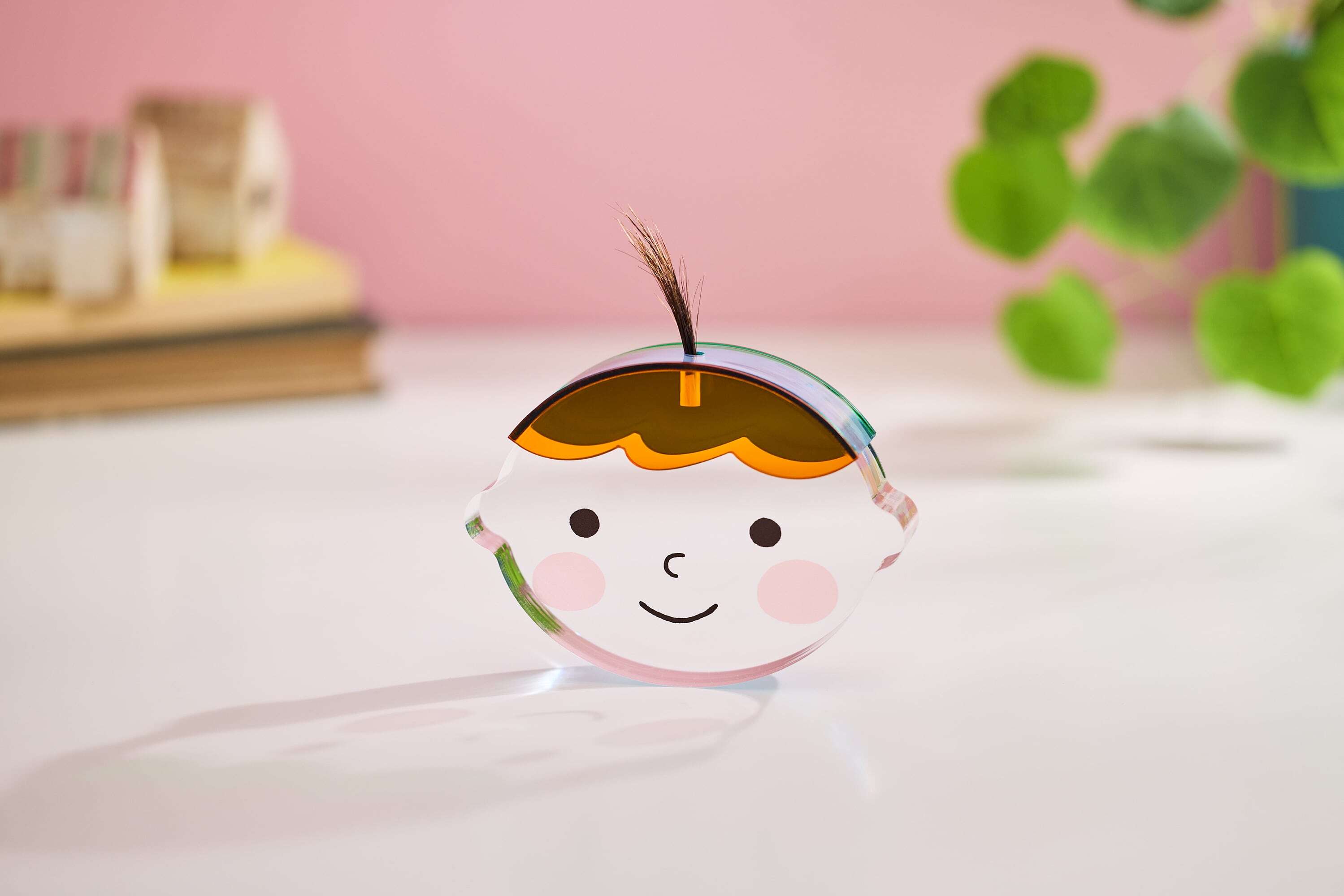 アクリルkittoko【A】(orange × blue × green) ファーストヘア ファーストカット 出産祝い お誕生日 ギフト プレゼント