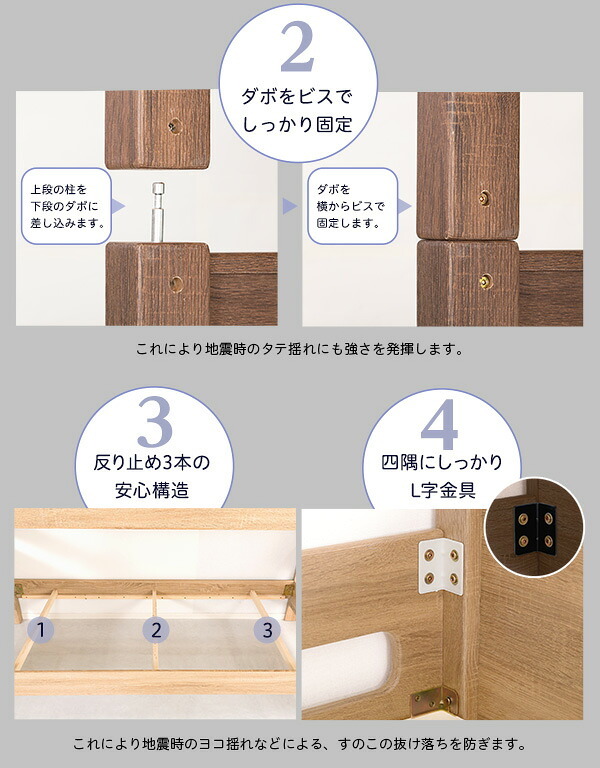 木目調 ヴィンテージ 3Dシート 耐荷重300kg 二段 2段 CLID クリッド ロフト おしゃれ はしご すのこ 木目調３Ｄシート二段 CLID-クリッド