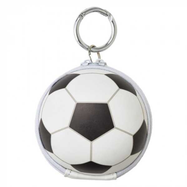 キーケース コインケース サッカーボール型 小銭入れ キーホルダー リール付き カラビナ付き 雑貨 サッカー フットボール スポーツ プレゼント ギフト セトクラフト