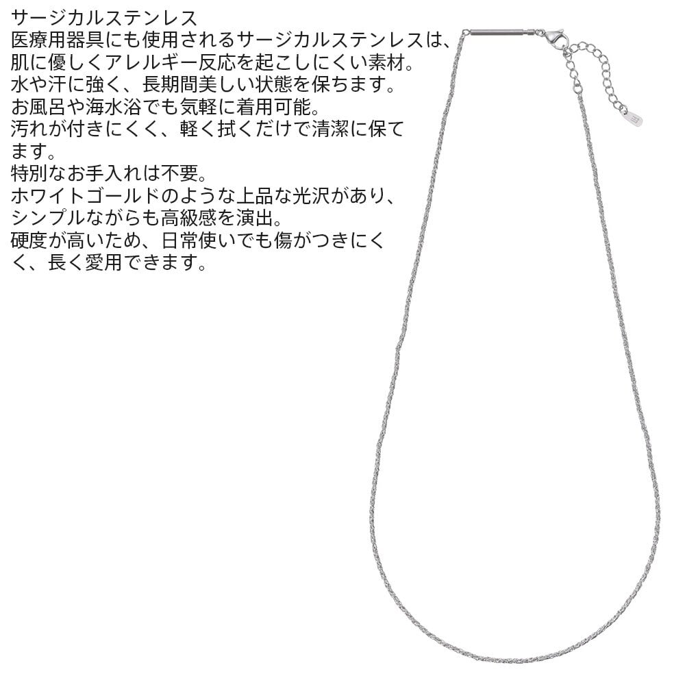ライオンハート スレンダリー チェーンネックレス スピガ サージカルステンレス 47cm 55cm 65cm シルバー 金属アレルギー対応 だけ のみ メンズ ブランド