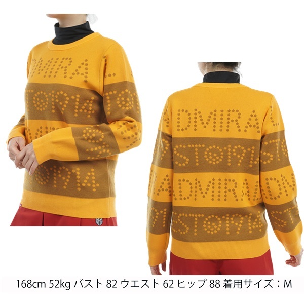 アドミラル ゴルフ レディース ゴルフ＆ロゴボーダー クルーセーター ADMIRAL ADLA464 秋冬モデル お誕生日祝い お祝い 記念品 30代 40代 50代 60代 母の日 お母さん 還暦祝い 敬老の日 彼女 人気プレゼント プレゼント