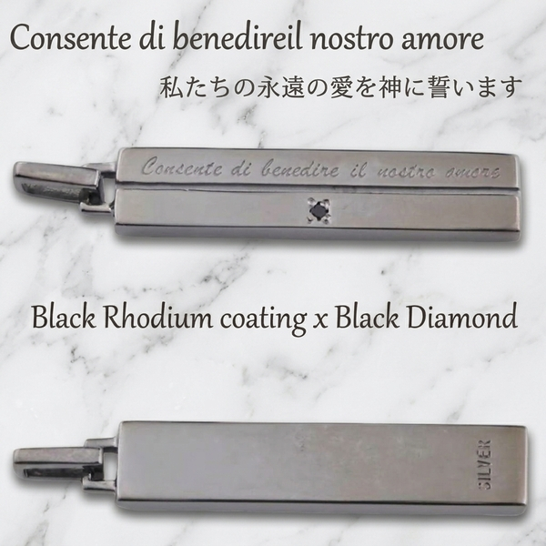【レーザー刻印対応】ペアネックレス シルバー アクセサリー 名入れ ホワイトダイヤモンド ブラックダイヤモンド ピンクゴールド ブラック ペアペンダント 誕生日 記念日 メンズ レディース プレゼント