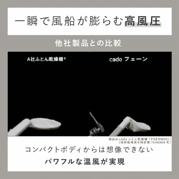 布団乾燥機 cado FOEHN LITE カドー フェーンライト FEN-L01 小型 コンパクト スリム 軽量 ふとん乾燥機 布団ドライヤー ワンタッチ 布団あたため 乾燥 消臭 ダニ対策 トコジラミ対策 湿気 梅雨 静音 ふかふか 海外対応 旅行 出張 持ち運び 一人暮らし 新生活 家電 おしゃれ 誕生日 結婚祝い 引っ越し祝い プレゼント 実用的 ギフト