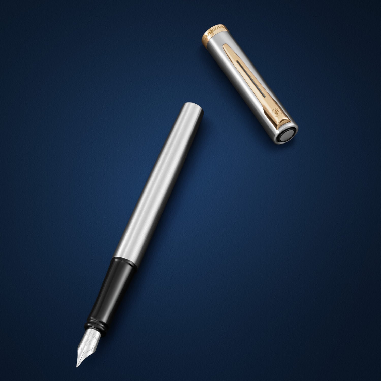 【WATERMAN公式】【名入れ】｜WATERMAN インプレッション ステンレススチールCT / ステンレススチールGT 万年筆(ペン先:F字)｜名入れ無料 ギフトラッピング おすすめ 高級筆記具ブランド オフィス使用 会社用 お祝い プレゼント 記念日 誕生日 社会人 入学 卒業 成人 就職
