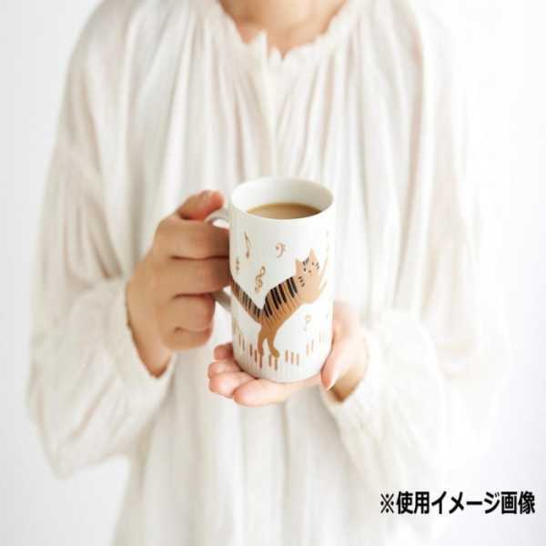 トラネコ タンブラー マグカップ 磁器 猫柄 食器 コップ インテリア 雑貨 ティーカップ コーヒーカップ ペン立て おしゃれ 可愛い ギフト プレゼント TABBY'S MUSIC セトクラフト