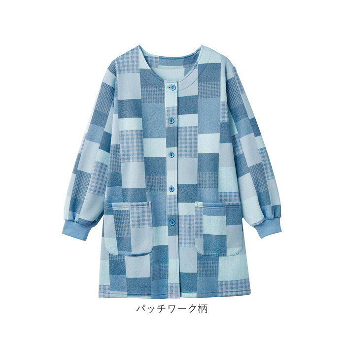 割烹着 おしゃれ 暖かい 通販 かっぽう着 かっぽうぎ エプロン スモックエプロン 前開き割烹着 ロング丈割烹着 裏起毛かっぽう着 長袖スモック 和柄 和風ロングかっぽう着 レディース シニアファッション 60代70代80代ミセス ゆったり お尻が隠れる