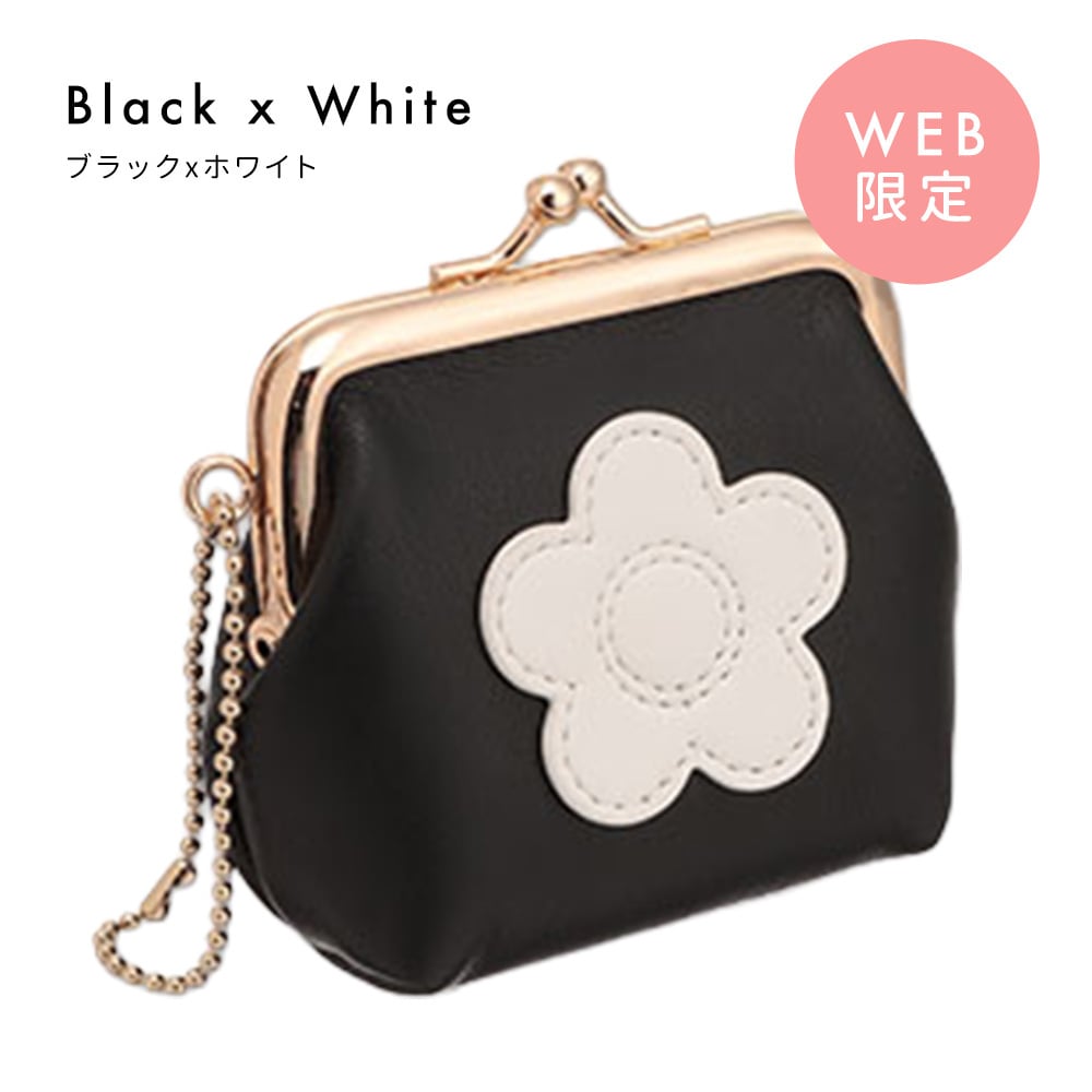 【公式】【シンプルデイジーマーク2ガマ口ポーチミニ】マリークワント MARY QUANT マリークヮント マリクワ ポーチ ミニポーチ がま口 小物入れ デイジー ブラック アイボリー パールピンク ライトブルー おしゃれ 可愛い 女性 10代 20代 30代 誕生日 クリスマス プチギフト プレゼント