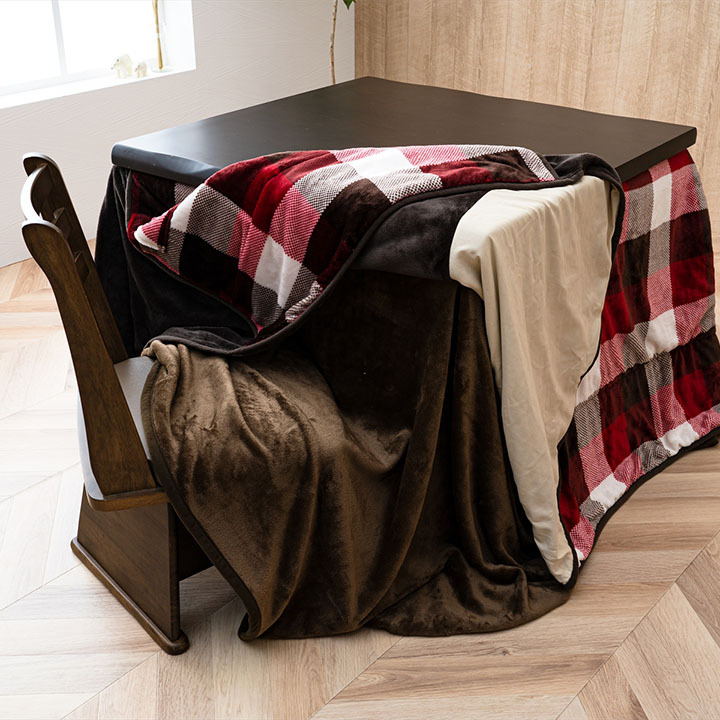 こたつ中掛け毛布 こたつ布団用 中掛け毛布 洗える ハイタイプ フランネル 約90×90×65cm 洗えるハイタイプこたつ中掛け毛布 ポリエステル コタツ中掛け毛布 こたつ毛布 コタツ毛布 こたつ用品 冬用 冬物 こたつ掛布団 こたつふとん コタツ掛布団