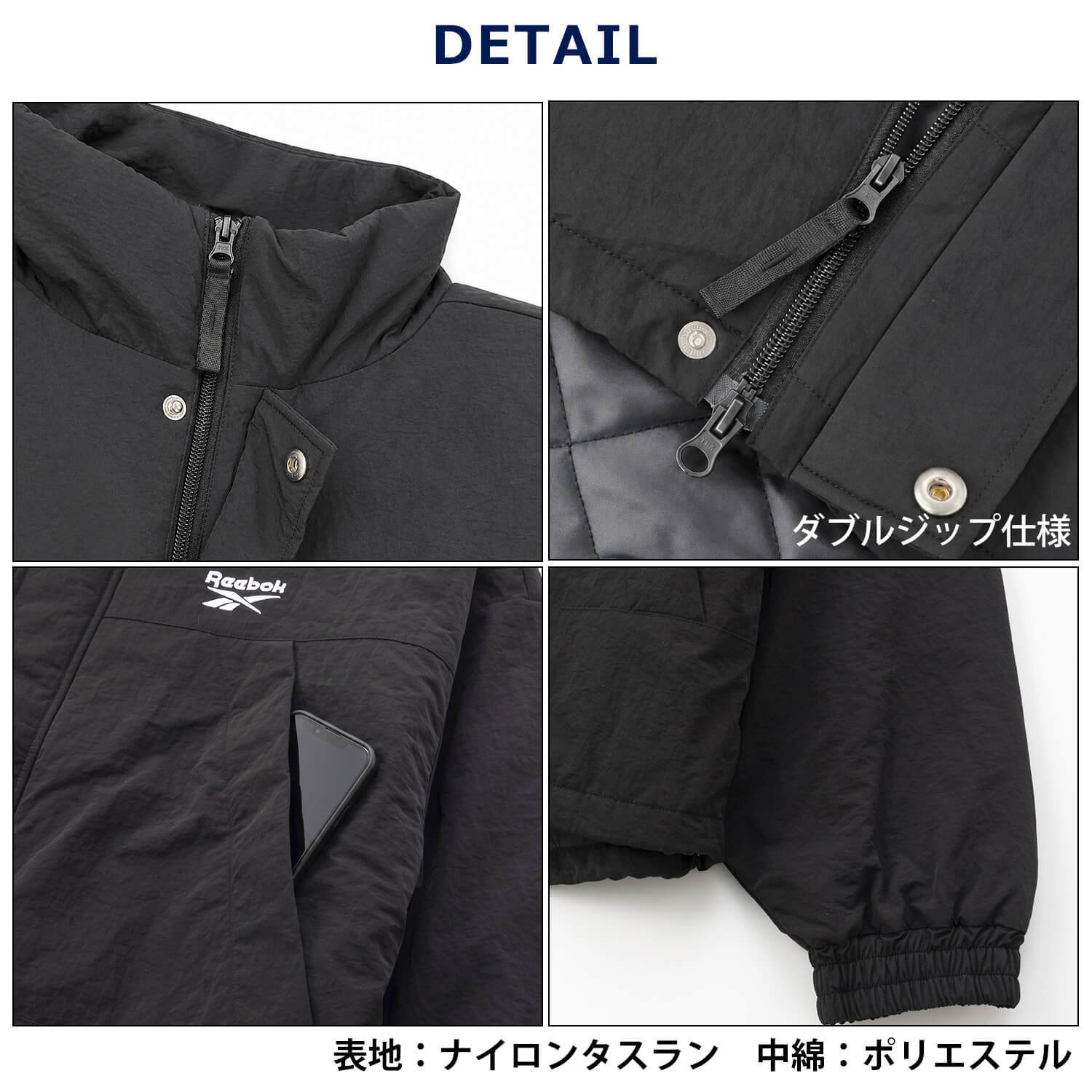 Reebok リーボック モンスターブルゾン レディース rl-6502 中綿ジャケット スタンドネック ミリタリー アウター ナイロン タスラン ダイヤキルト 防寒 刺繍 オーバーサイズ スポーツ カジュアル アウトドア M L LL 2026FW Karlas