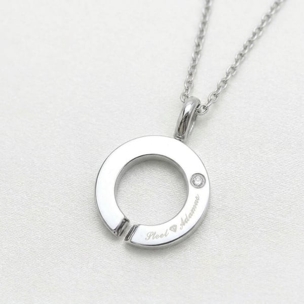 【レーザー刻印対応】【20文字まで刻印◎】ペアネックレス 名入れ ステンレス アクセサリー ダイヤモンド 馬蹄 ホースシュー アトラス ローマ数字 ペンダント メンズ レディース